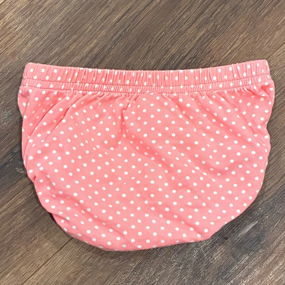 Matilda Jane Pink Polka Dot Bloomers With Blue Floral Ruffles Bottoms 6-12m